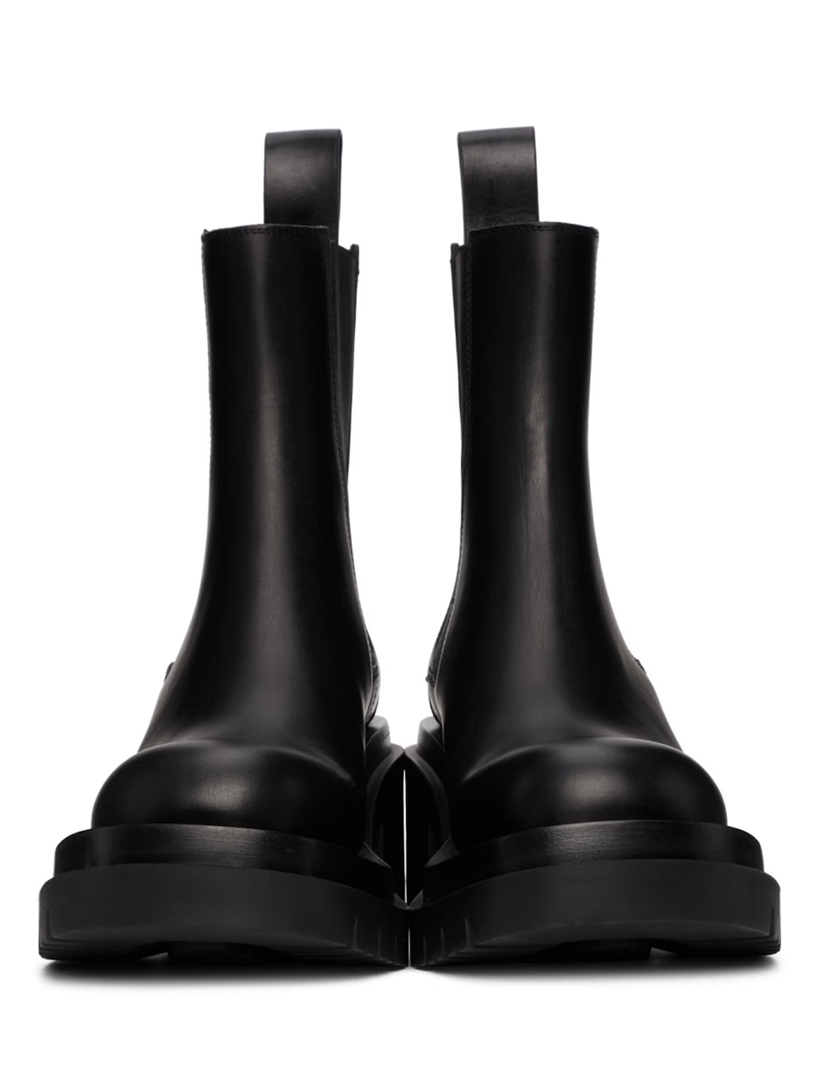 BOTTEGA VENETA
Black Lug Heeled Boots Size 37.5